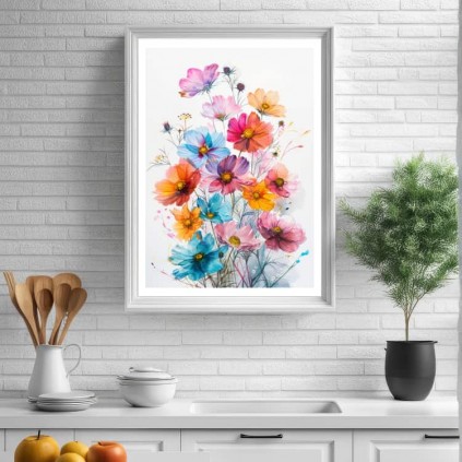 0276PL Poster - Flores coloridas