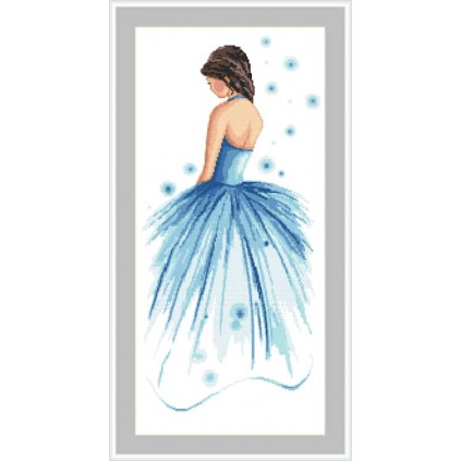 GC 10567 Padrão de ponto cruzado no papel - Lady in Blue