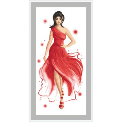 En 10565 Tapestry Aida - Lady in Red