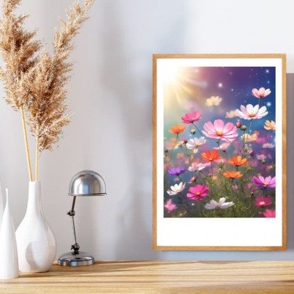 0204PL Plakat - Cosmos Flowers