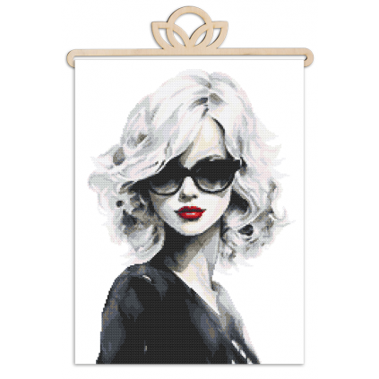 GC 11034 Schema punto croce su carta - Donna di classe