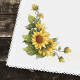 GU 11029 Kryssstingmønster på papir - Vintage Sunflower Table Runner