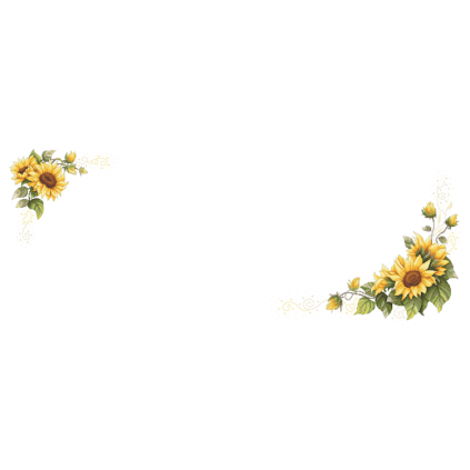 ZU 11029 Cross Stitch Kit - Vintage Sunflower Table Runner