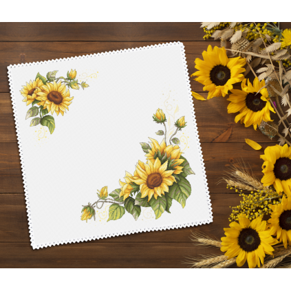 Gu 11028 Ristipistokuvio paperilla - Vintage Sunflower -lautasen