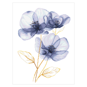 GC 11032 Cross stitch pattern on paper - Ethereal flowers