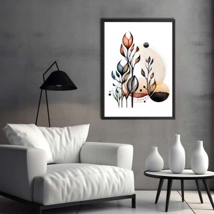 0233PL Poster - Boho Blätter III - Glamour
