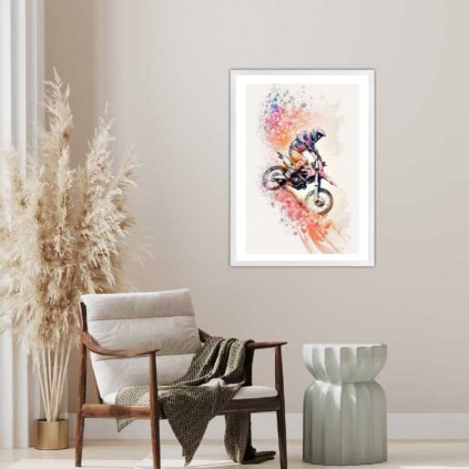 0132PL Poster - Motociclista