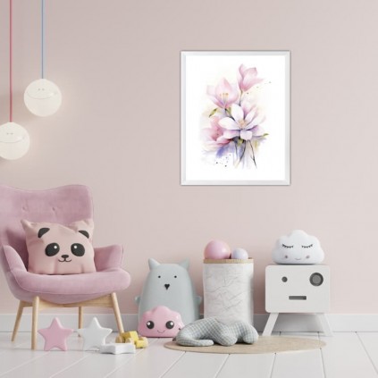 0100PL Poster - Magnolia acquerello II