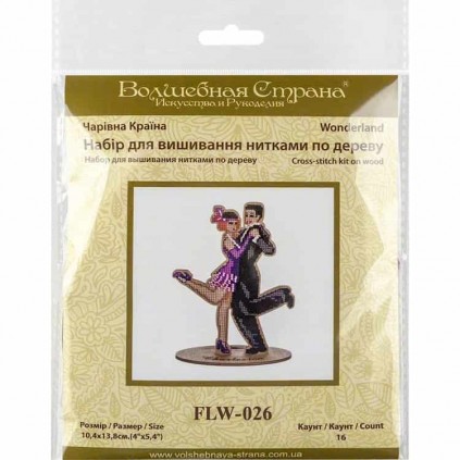 FLW-026 Kit punto de cruz sobre madera contrachapada - Charleston