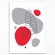 0358-PLA33 Ensemble d&#39;affiches - Feuilles modernes - 3 pcs. 29,7x42 cm