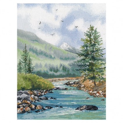OV 1548 Cross stitch kit - Mountain river