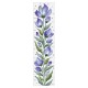 ZU 11039 Cross Stitch Kit - Bookmark - Purple Flowers