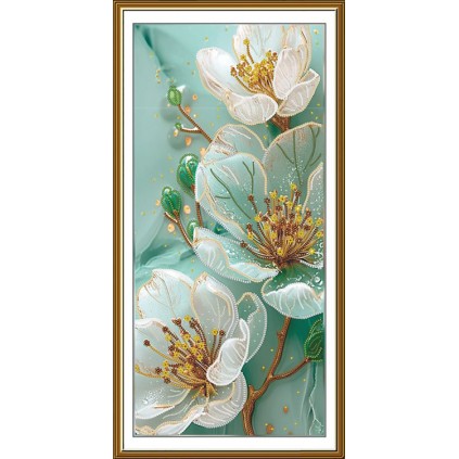 NHK 3330 Kit med perler - Flower Suite