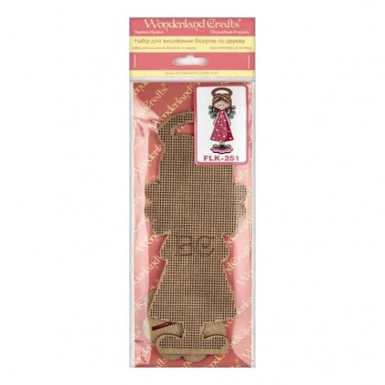 FLK-251 Bead embroidery kit on plywood - Angel