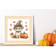 S 10924 Cross Stitch Pattern para um telefone - Halloween Kitty