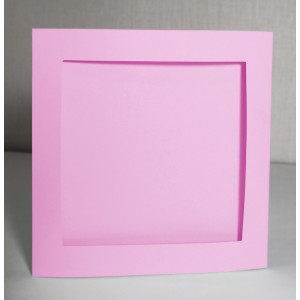 900-15 große Karte mit einem quadratischen Passe-Teil-Pastellrosa