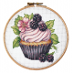 GC 10939 Cross stitch pattern on paper - Blackberry cupcake