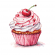 Kreuzstichmuster für ein Telefon - Kirschcupcake