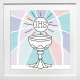 W 10942 Cross Stitch Pattern PDF - Holy Communion Card - Chalice and Host