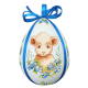 Zu 11066 Cross Stitch Kit - Pääsiäismunan - Karitsa kukissa