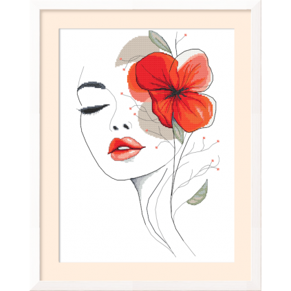 Z 11079 Cross Stitch Kit - Woman With a Flower III