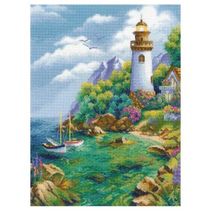 RIO 2188 Cross stitch kit with mouline - Quiet harbor