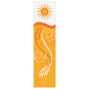S 11096 Patrón de puntada cruzada para un teléfono - Marcador - 4 temporadas - verano