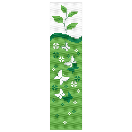 Zu 11095 Cross Stitch Kit - Kirjanmerkki - 4 vuodenaikaa - kevät