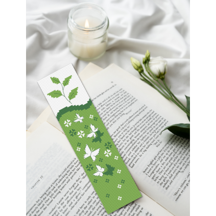 Zu 11095 Cross Stitch Kit - Kirjanmerkki - 4 vuodenaikaa - kevät