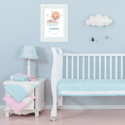 S 11123 Cross Stitch minta telefonhoz - Születési anyakönyvi kivonat - kisfiú