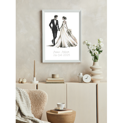K 10952 Kit de puntada cruzada - Memoria de la boda - Pareja joven