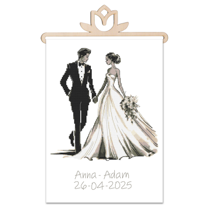 K 10952 Kit de puntada cruzada - Memoria de la boda - Pareja joven