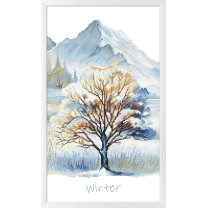 Z 10959 Kit a punto croce - Four Seasons - Tree invernale