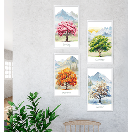 Z 10958 Cross Stitch Kit - vier Jahreszeiten - Herbstbaum