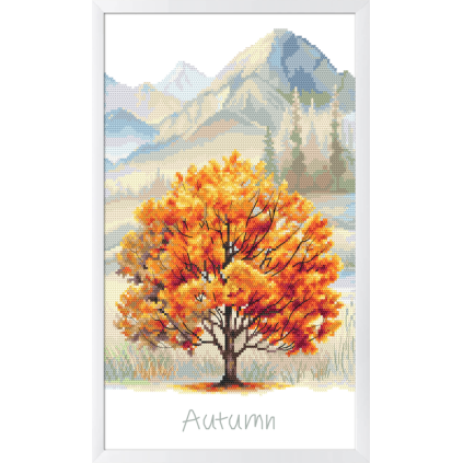 Z 10958 Cross Stitch Kit - vier Jahreszeiten - Herbstbaum