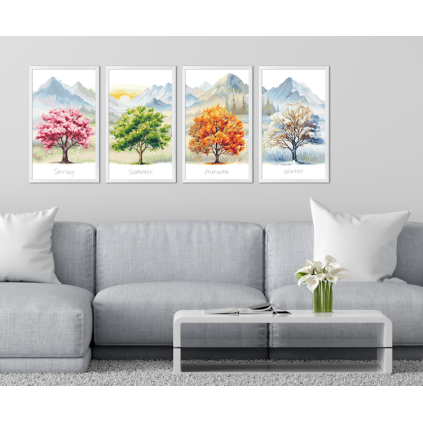 En 10957 Tapestry Aida - Four Seasons - Summer Tree
