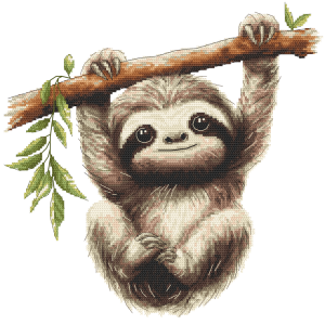 W 11126 Σχέδιο Cross Stitch PDF - Sloth