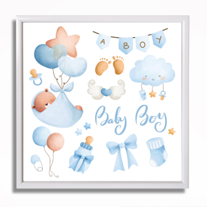 0494RA Baby shower picture - Boy