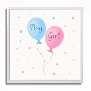 0496RA Baby shower picture - Balloons