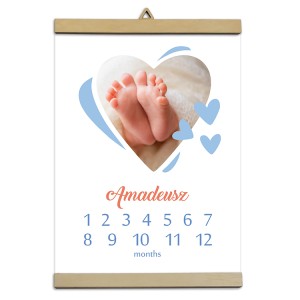 0524-PE Personalised poster - First year of life - Heart