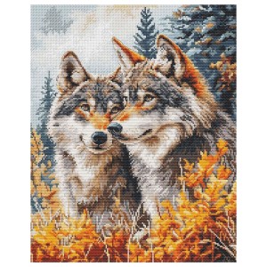 LS BM3022 Cross stitch kit - Guardians of the forest