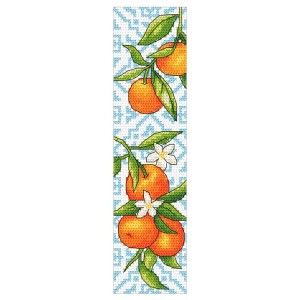 GU 11151 Grille de point de croix sur papier - Marque-page - Mandarines