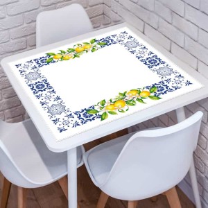 GU 11149 Motif de point de croix sur papier - Nappe aux citrons