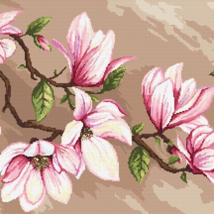 GU 10060-02 Kryssstingmønster - Pute med Magnolias