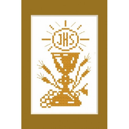GU 4443 Cross Stitch Pattern - Cartão de Comunhão Sagrada
