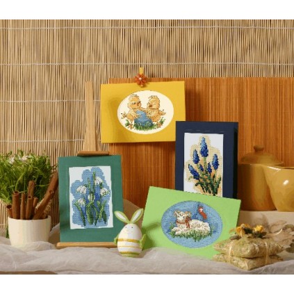 GU 4849-04 Schema punto croce stampato - Cartolina di Pasqua - Pulcini