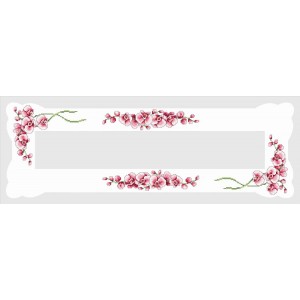 GU 4928 Cross stitch pattern - Table runner with orchids