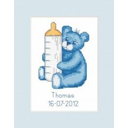GU 8450 Cross stitch pattern - Birthday card - Bear
