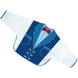GU 8501 Cross stitch pattern - Suit with a bow tie - bib