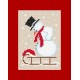 GU 8584 Cross stitch pattern - Card - Snowman on sledge